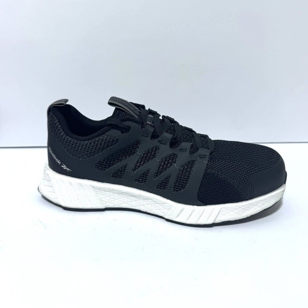 Reebok Womens Fusion Flexweave Work Sneaker Black Size 9M